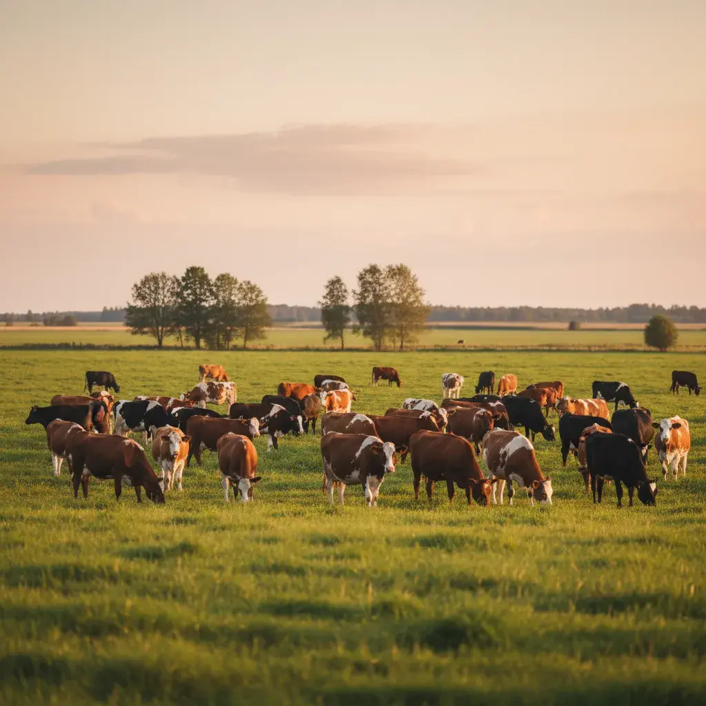Govju ganāmpulks Latvijas laukos